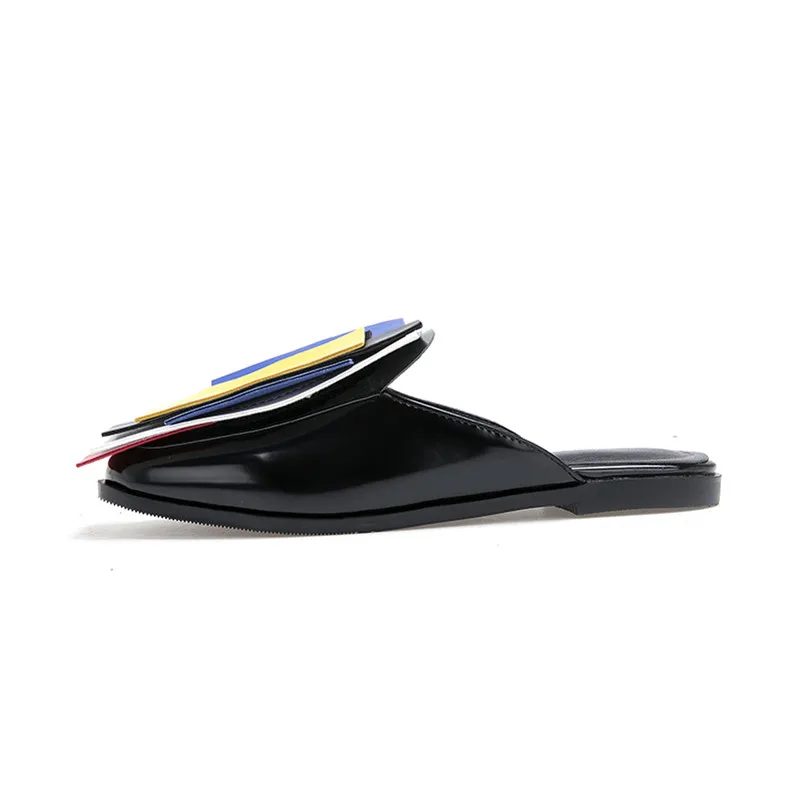 ANNYMOLI Flat Shoes Woman Mules Shoes Fashion Round Toe Shoes Casual Mixed Color Ladies Footwear Summer Black Large Size 33-43
ANNYMOLI Flat Shoes Woman Mules Shoes Fashion Round Toe Shoes Casual Mixed Color Ladies Footwear Summer Black Large Size 33-43