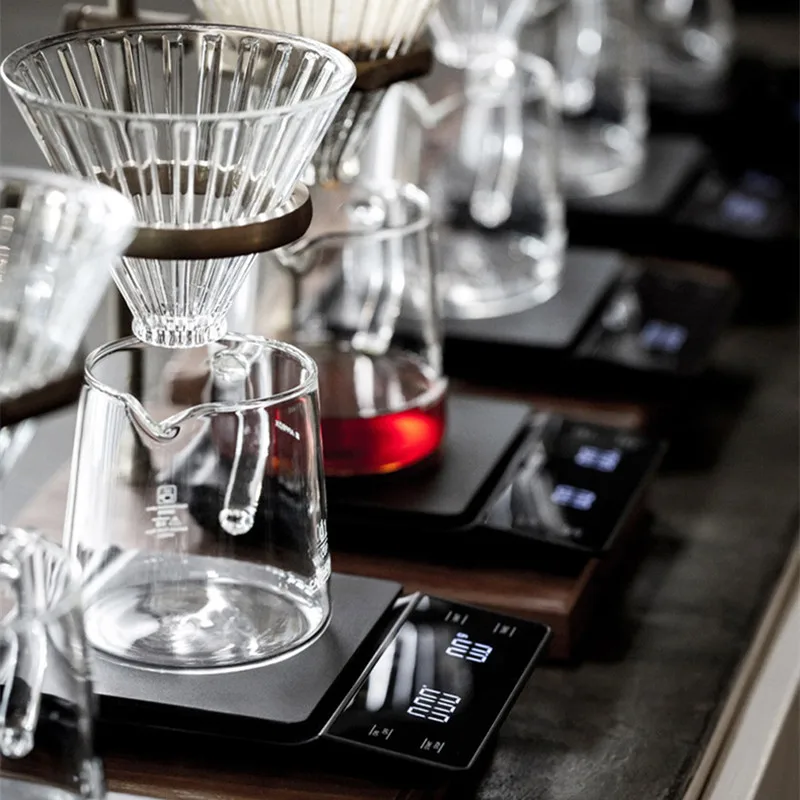 Hand Drip Coffee Scale 0.1G/3Kg Precision Sensors Kitchen Food Scale with Timer Include Waterproof Silicone Pad
Hand Drip Coffee Scale 0.1G/3Kg Precision Sensors Kitchen Food Scale with Timer Include Waterproof Silicone Pad