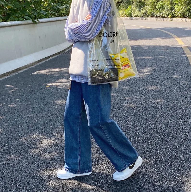 2020 Spring And Autumn New Youth Popular Pure Color Basic Loose Jeans Fashion Casual All-match Straight Pants Blue/Sky Blue
2020 Spring And Autumn New Youth Popular Pure Color Basic Loose Jeans Fashion Casual All-match Straight Pants Blue/Sky Blue