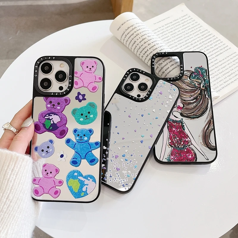 Cute Cartoon Bear Doll Makeup Mirror Phone Case For iPhone 13 12 11 Pro Mini Xs Max X Xr 7 8 Puls SE 2 Wave Point Soft Cover
Cute Cartoon Bear Doll Makeup Mirror Phone Case For iPhone 13 12 11 Pro Mini Xs Max X Xr 7 8 Puls SE 2 Wave Point Soft Cover