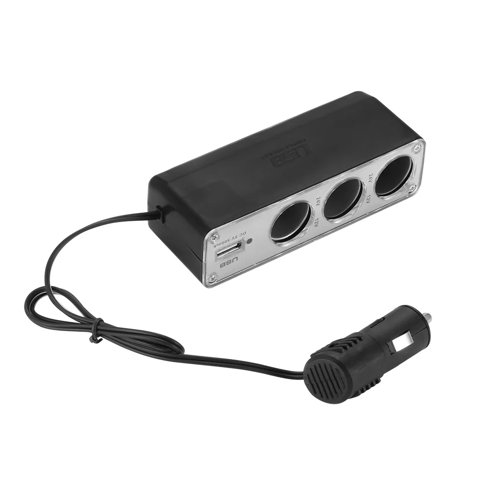 1 To 3 Car Cigarette Lighter Splitter Hub Socket 12V/24V 3-Socket Car Power Adapter Hub With USB Car Charger Auto Quick Charge
1 To 3 Car Cigarette Lighter Splitter Hub Socket 12V/24V 3-Socket Car Power Adapter Hub With USB Car Charger Auto Quick Charge