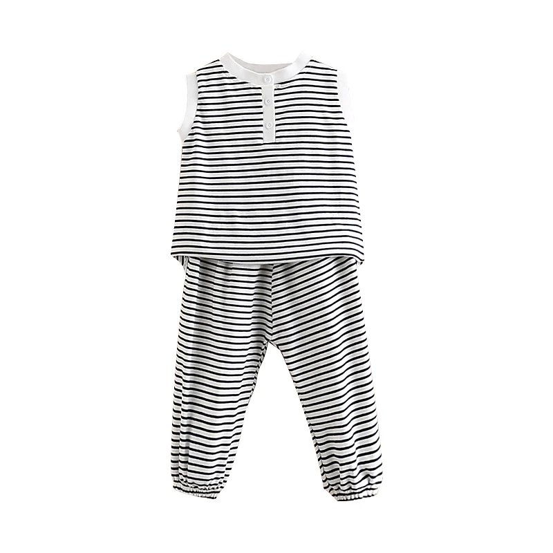 Baby Striped Suit 2021 Summer New Girl Children's Clothing Children's Sleeveless Top Nine-point Pants
Baby Striped Suit 2021 Summer New Girl Children's Clothing Children's Sleeveless Top Nine-point Pants