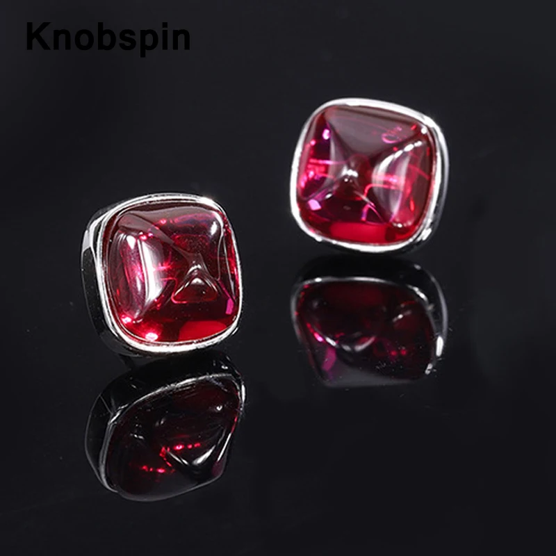 Knobspin S925 Sterling Sliver 8*8mm Emerald Red Sapphire Full Diamond Stud Earrings For Women Sparkling Engagement Fine Jewelry
Knobspin S925 Sterling Sliver 8*8mm Emerald Red Sapphire Full Diamond Stud Earrings For Women Sparkling Engagement Fine Jewelry