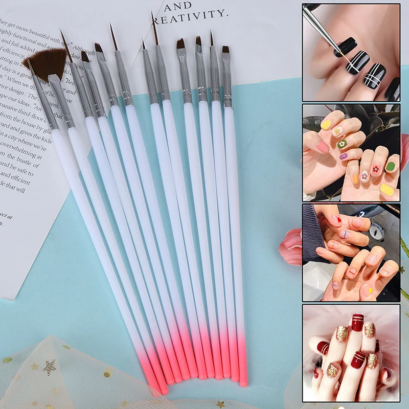 12 Pcs/Set Nail Art Gel Polish Painting Drawing Gradient Brush Decoration Dotting stripes liner Pen Manicure Tool Set
12 Pcs/Set Nail Art Gel Polish Painting Drawing Gradient Brush Decoration Dotting stripes liner Pen Manicure Tool Set