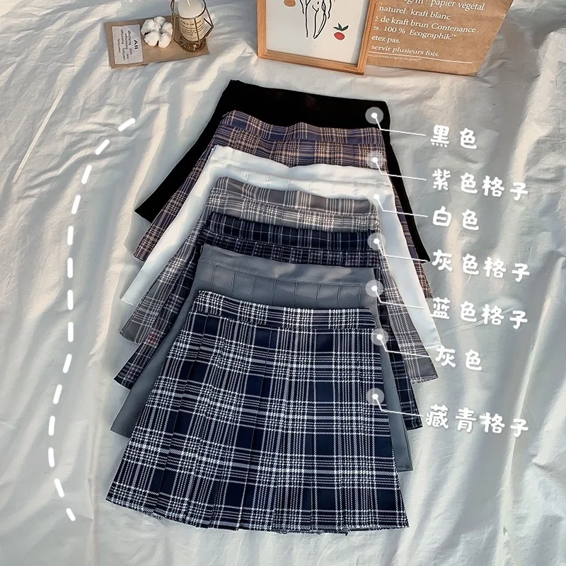 7 colors New Female plaid skirt pleated college style high waist skirt Harajuku women Casual All-match A skirt Dropshipping 
7 colors New Female plaid skirt pleated college style high waist skirt Harajuku women Casual All-match A skirt Dropshipping