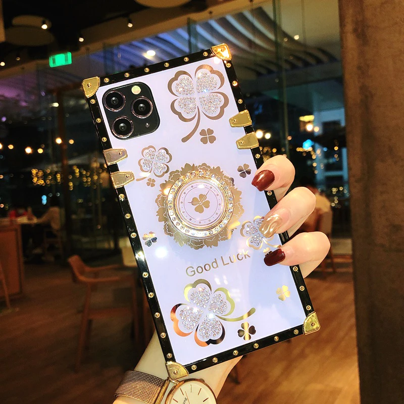 Luxury Lucky Flowers Ring Phone Case For Huawei Mate 30 40 Pro P30 P40 lite Honor 20 X30 Nova 3i Square Diamond Cover Soft Funda
Luxury Lucky Flowers Ring Phone Case For Huawei Mate 30 40 Pro P30 P40 lite Honor 20 X30 Nova 3i Square Diamond Cover Soft Funda