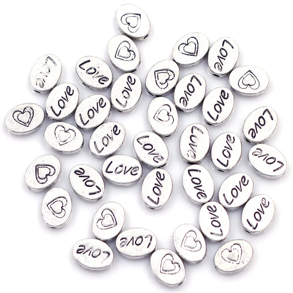 20Pcs Spacer Beads Oval Love Heart Carved Silver Tone Metal Jewelry DIY Findings Charms 10x8mm
20Pcs Spacer Beads Oval Love Heart Carved Silver Tone Metal Jewelry DIY Findings Charms 10x8mm