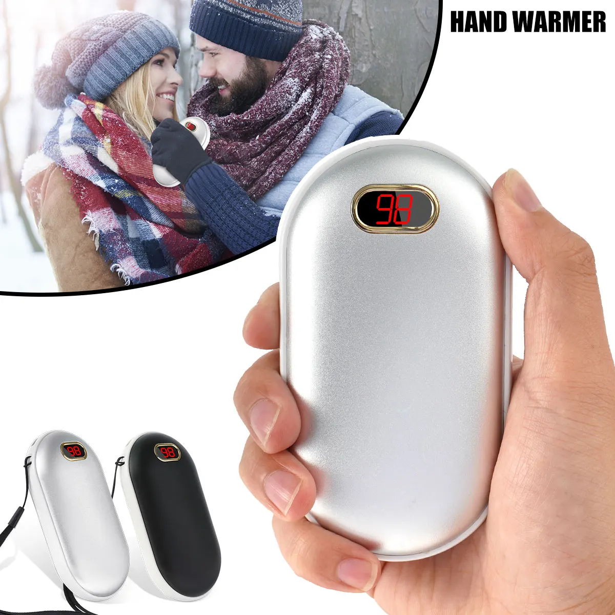 2 in 1 Rechargeable Hand Warmers Reusable 8000mAh Power Bank Pocket Electric Hand Warmer 
2 in 1 Rechargeable Hand Warmers Reusable 8000mAh Power Bank Pocket Electric Hand Warmer