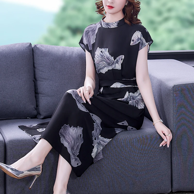 Summer Vintage Natural Silk Maxi Dress 2022 Print Chiffon Beach Midi Dresses Elegant Women Bodycon Party Evening Vestidos
Summer Vintage Natural Silk Maxi Dress 2022 Print Chiffon Beach Midi Dresses Elegant Women Bodycon Party Evening Vestidos
