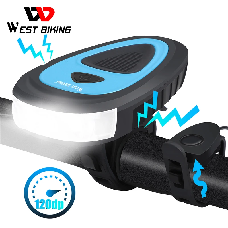WEST BIKING 3 Modes Bicycle Headlight 120db Electric Horn MTB Bike Bell Bike Accessories USB Rechargeable Cycling Horn Light
WEST BIKING 3 Modes Bicycle Headlight 120db Electric Horn MTB Bike Bell Bike Accessories USB Rechargeable Cycling Horn Light