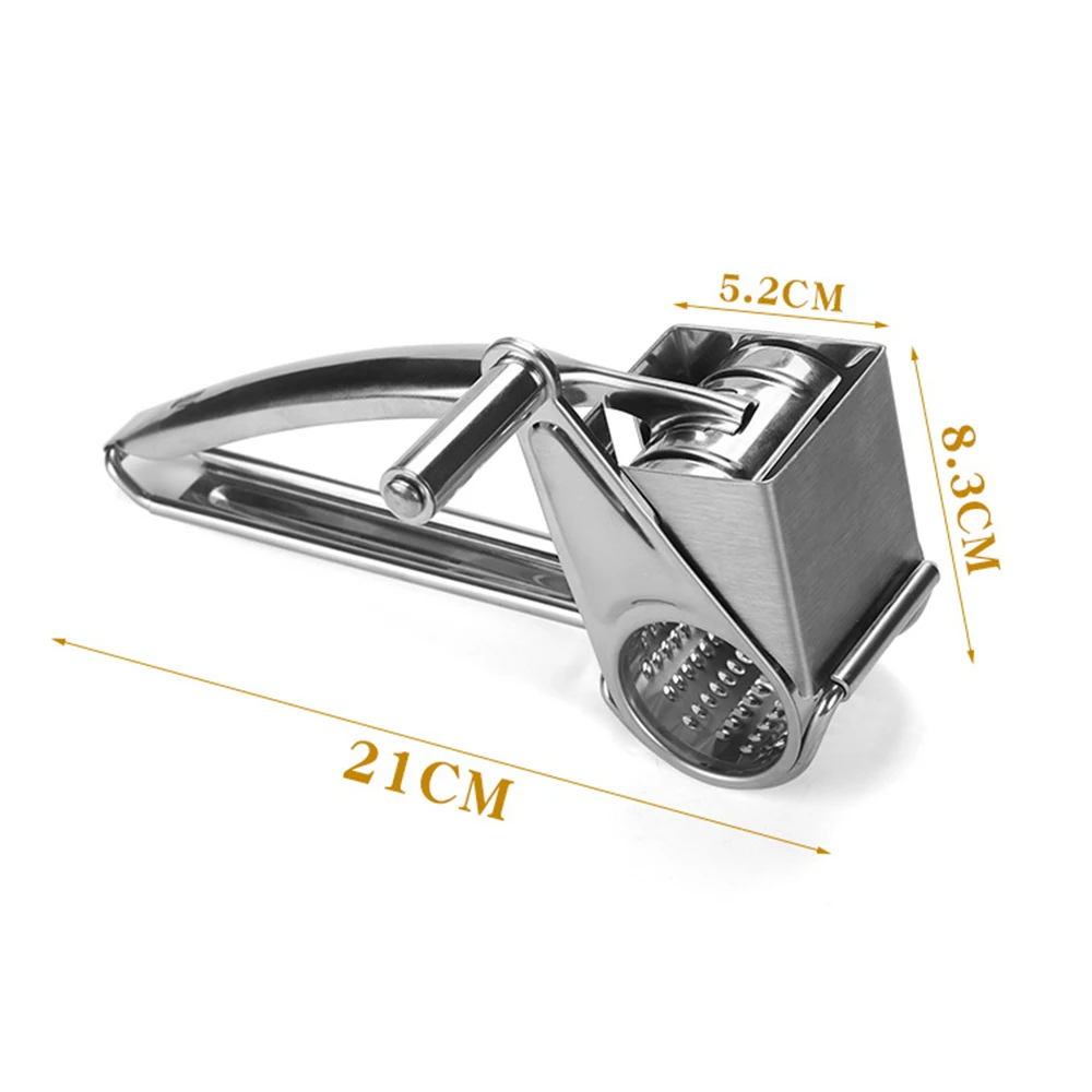 Rotary Cheese Grater Shredder Butter Cutter Cheese Shredder Slicer Garlic Grinder Kitchen Tool Stainless Steel Multi-functional
Rotary Cheese Grater Shredder Butter Cutter Cheese Shredder Slicer Garlic Grinder Kitchen Tool Stainless Steel Multi-functional