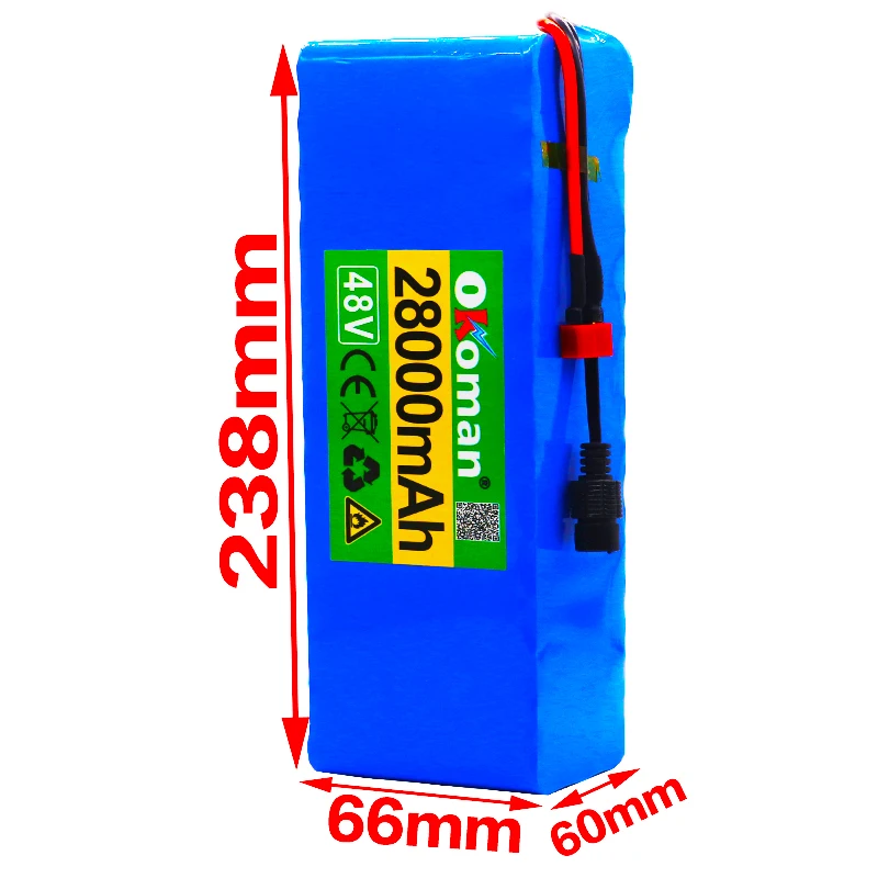 48v литий-ионный аккумулятор 28Ah 1000w 13S3P комплект батарей для электровелосипеда 54 6 v