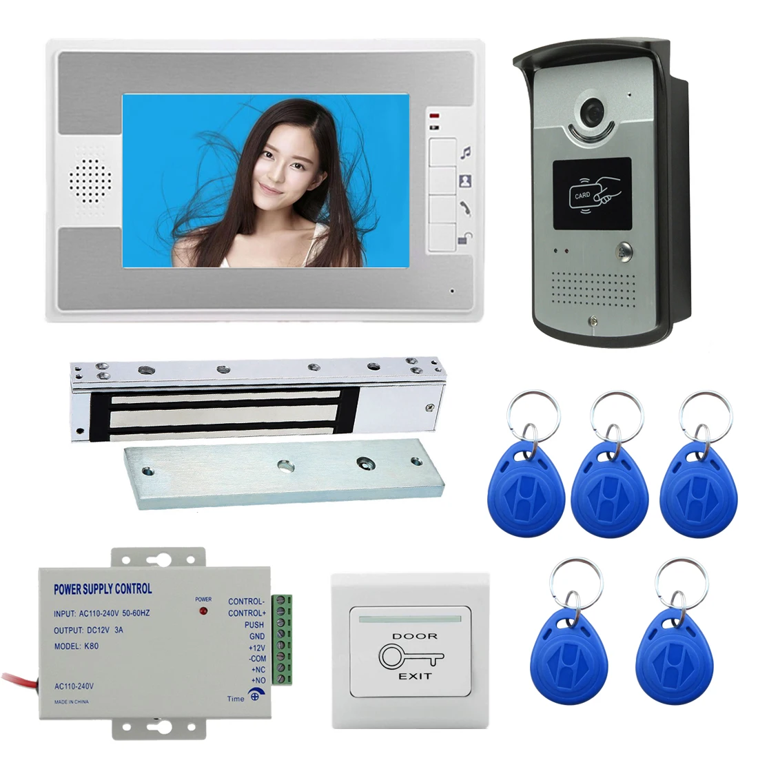 

7"Video Door Intercom Indoor Monitor Interphone For Villa Private Home Security Home Security Video Doorphone Doorbell