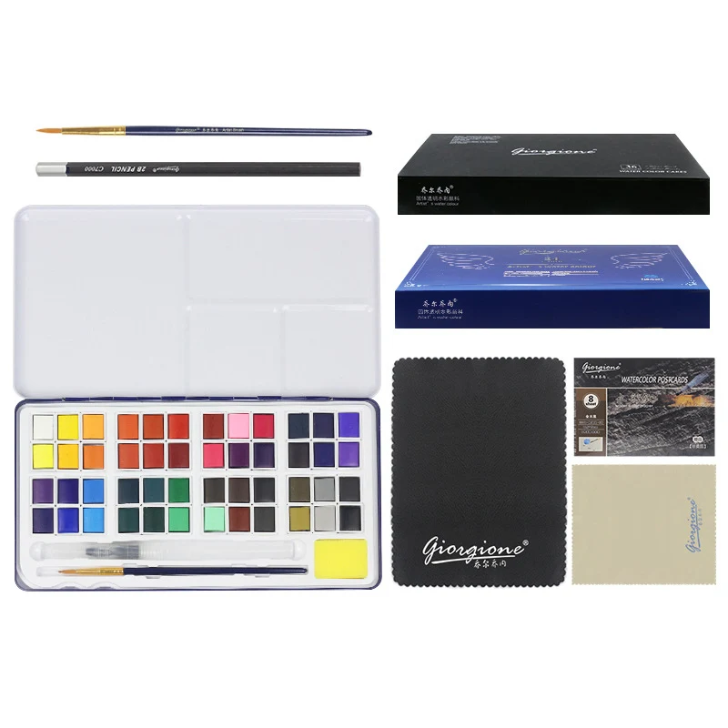 24/48 Colors Solid Water Color Paint Set Metal Iron Box Watercolor Painting Pigment Pocket Set For Drawing Art Supplies
24/48 Colors Solid Water Color Paint Set Metal Iron Box Watercolor Painting Pigment Pocket Set For Drawing Art Supplies