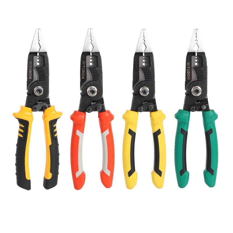 JUNEFOR Multifunctional Electrician Pliers Long Nose Pliers Wire Cable Cutter Stripper Terminal Crimping Pliers Hand Tools
JUNEFOR Multifunctional Electrician Pliers Long Nose Pliers Wire Cable Cutter Stripper Terminal Crimping Pliers Hand Tools