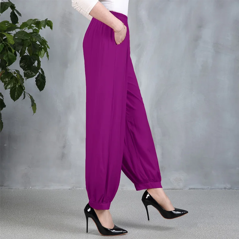 New Summer Casual Cotton Fabric Trousers Plus Size Pants Women Wide Leg Pants Loose and Comfortable Plus Fours Pants Harem Pants
New Summer Casual Cotton Fabric Trousers Plus Size Pants Women Wide Leg Pants Loose and Comfortable Plus Fours Pants Harem Pants