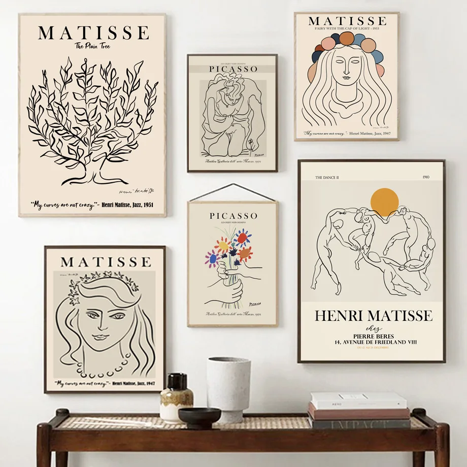 Picasso Matisse Poster Abstract Lines Woman Bird Tree Canvas Painting Nordic Home Wall Decor Art Pictures for Interior Gallery
Picasso Matisse Poster Abstract Lines Woman Bird Tree Canvas Painting Nordic Home Wall Decor Art Pictures for Interior Gallery