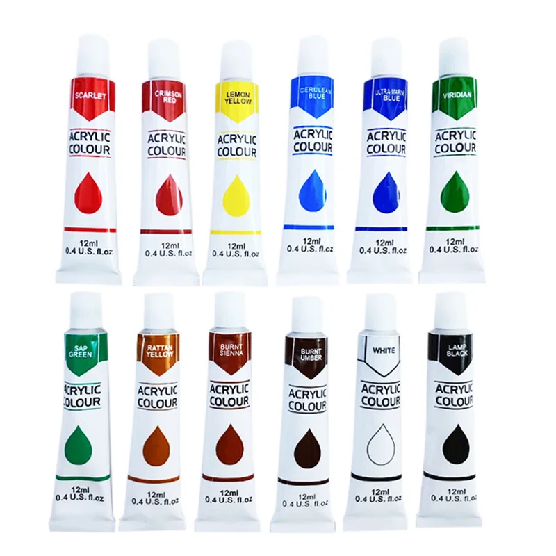 Acrylic Paint Set 24 Colours 12ml, Non Toxic Non Fading, Rich Pigment for Kids, Adults, Beginner & Professional Artists
Acrylic Paint Set 24 Colours 12ml, Non Toxic Non Fading, Rich Pigment for Kids, Adults, Beginner & Professional Artists