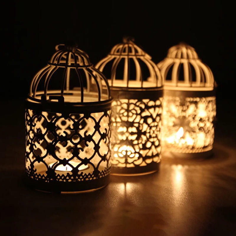 Birdcage Candlestick Iron Art Hollow Hanging Bird Cage Candle Holder 5 Types Solid Color Vintage Candelabros Home Decoration
Birdcage Candlestick Iron Art Hollow Hanging Bird Cage Candle Holder 5 Types Solid Color Vintage Candelabros Home Decoration