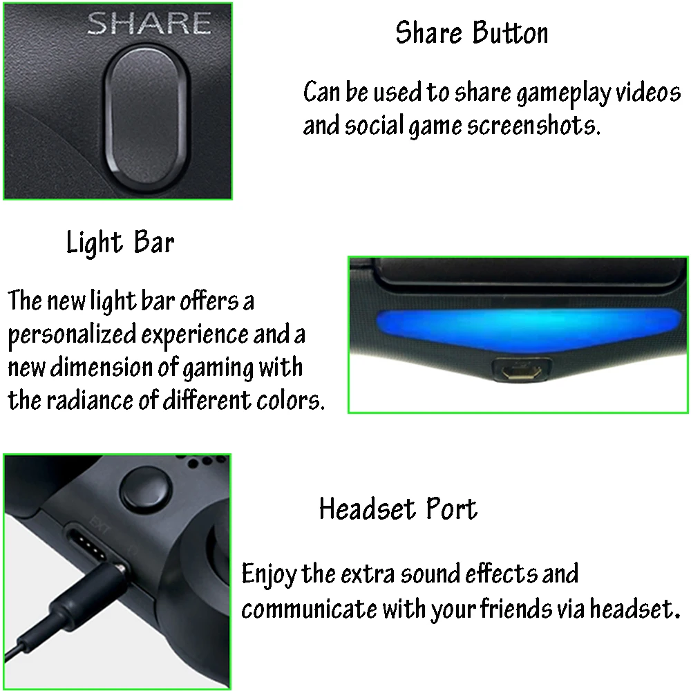 Newest Bluetooth 4.0 Wireless USB Dual VibrationTouchpad Joystick for PS4 Controller For Dualshock 4 Gamepad For PS3 Console
Newest Bluetooth 4.0 Wireless USB Dual VibrationTouchpad Joystick for PS4 Controller For Dualshock 4 Gamepad For PS3 Console