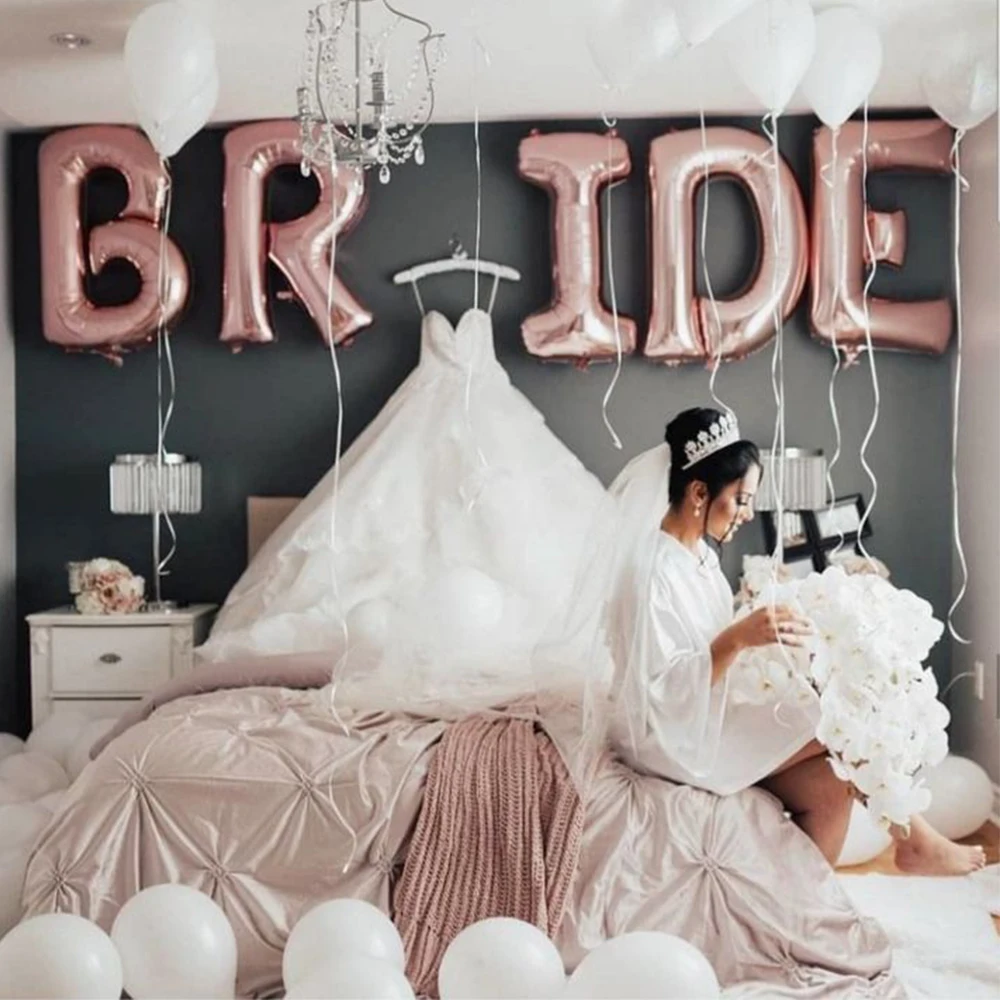 32 inch Rose Gold Bride Letter Balloons Wedding Party Decoration Helium Globos Inflatable Balls Engagement Party Supplies
32 inch Rose Gold Bride Letter Balloons Wedding Party Decoration Helium Globos Inflatable Balls Engagement Party Supplies