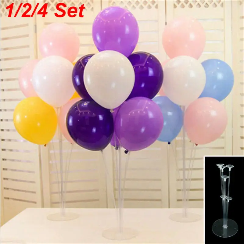 1 Set Column Upright Balloons Display Stand Wedding Party Decor Clear Balloon Stands Limit 100 | Дом и сад