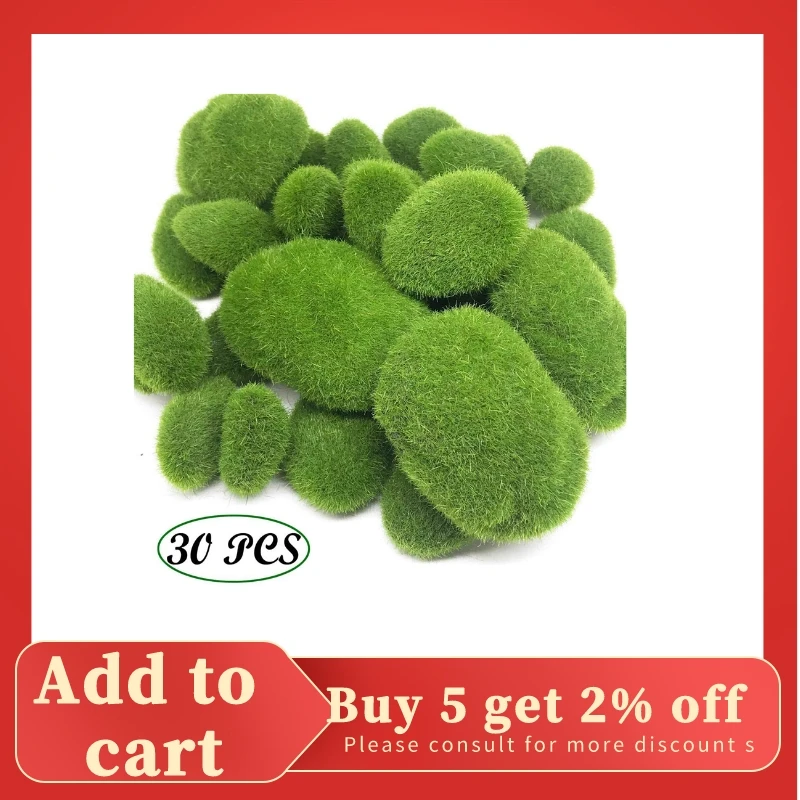 30PCS 3 Size Artificial Moss Rocks Decorative, Green Moss Balls,for Floral Arrangements Gardens and Crafting
30PCS 3 Size Artificial Moss Rocks Decorative, Green Moss Balls,for Floral Arrangements Gardens and Crafting