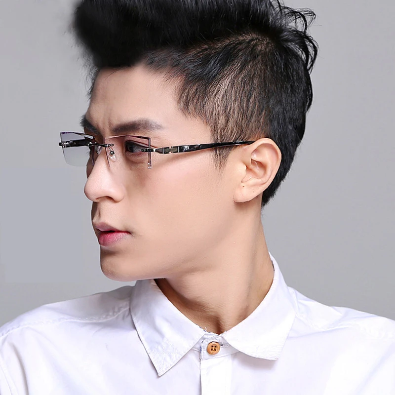 Veshion Square Men's Glasses Acetate Eyeglasses Frames for Male Ultra-light Rimless Spectacle Frames Transparent Optical Lens
Veshion Square Men's Glasses Acetate Eyeglasses Frames for Male Ultra-light Rimless Spectacle Frames Transparent Optical Lens