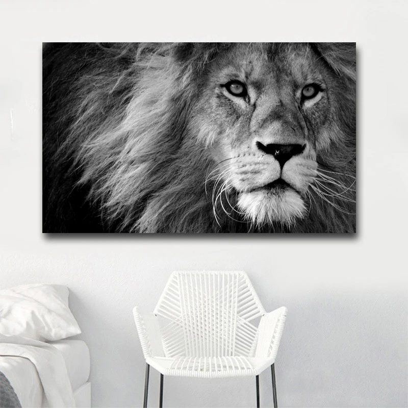 Home Decor Wall Painting Black And White Lion Picture Canvas Print Abstract Animal Poster For Living Room Decoration No Frame
Home Decor Wall Painting Black And White Lion Picture Canvas Print Abstract Animal Poster For Living Room Decoration No Frame