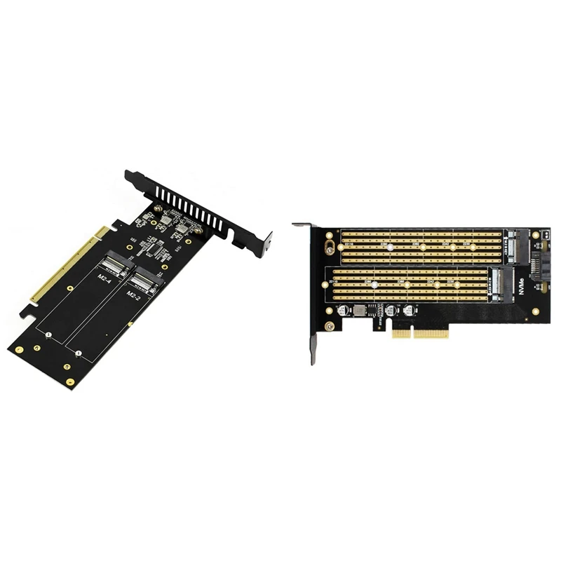 JEYI 1 Set Adapter M Key B Key Dual Port Card & 1 Set M.2 X16 To 4X Nvme Pcie3.0 Gen3 X16 To 4Xnvme Raid Card
JEYI 1 Set Adapter M Key B Key Dual Port Card & 1 Set M.2 X16 To 4X Nvme Pcie3.0 Gen3 X16 To 4Xnvme Raid Card