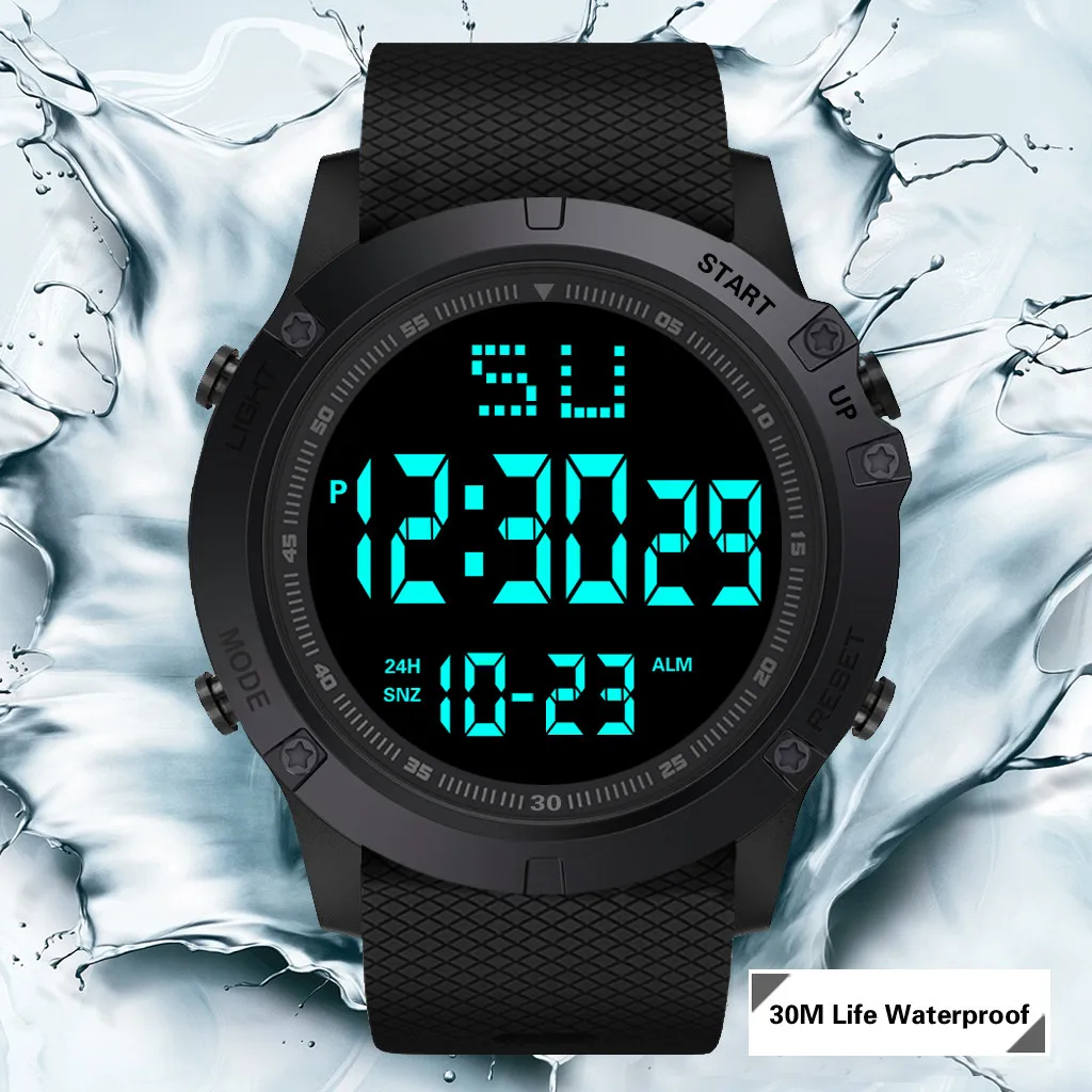 Электронные часы Honhx для мужчин и женщин водонепроницаемые светодиодные в стиле
