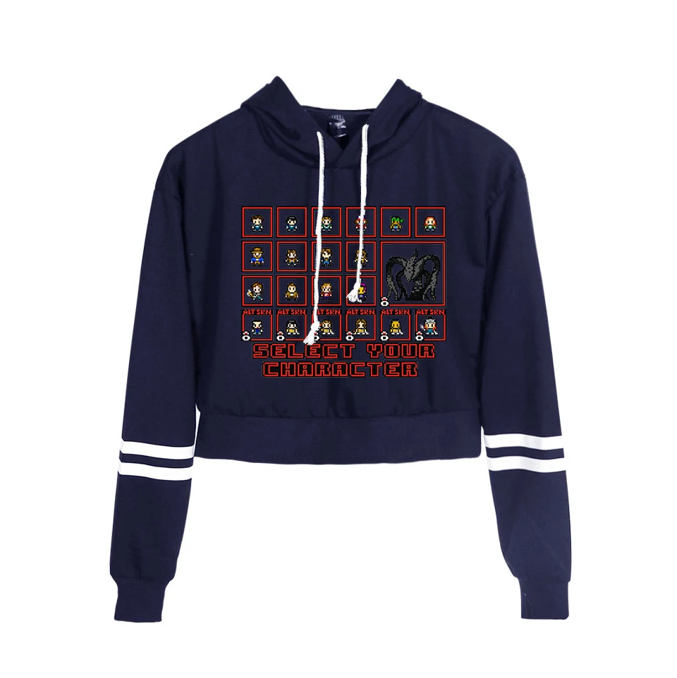 Stranger Things Fashion Long Sleeve Cropped Hoodies Women Hooded Pullover Crop Tops 2019 New Arrival Hot Sale Streetwear Clothes
Stranger Things Fashion Long Sleeve Cropped Hoodies Women Hooded Pullover Crop Tops 2019 New Arrival Hot Sale Streetwear Clothes