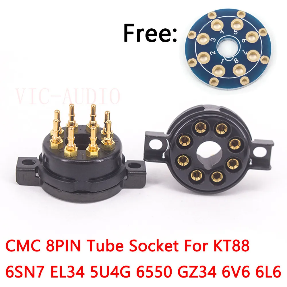 CMC бакелитовая клапан 8Pin ламповая панель K8A для KT88 EL34 5AR4 6L6 6V6 6CA7 6SL7 6SN7 ламповый