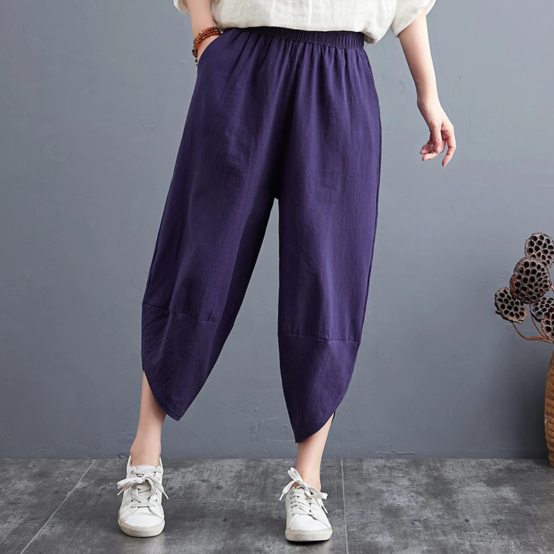 New Fashion Ladies Trousers Harem Pants Soft Comfortable Cotton Linen Loose Pants Wide Leg Pants Soft Women Pants Hot Sale
New Fashion Ladies Trousers Harem Pants Soft Comfortable Cotton Linen Loose Pants Wide Leg Pants Soft Women Pants Hot Sale