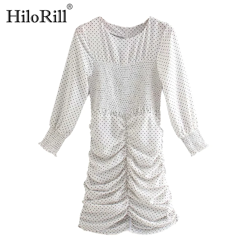 HiloRill Polka Dot Sexy Bodycon Dress O Neck Party Mini Dress Lady Pleated Sheath Beach Dress Autumn Spring Ropa De Mujer 2021
HiloRill Polka Dot Sexy Bodycon Dress O Neck Party Mini Dress Lady Pleated Sheath Beach Dress Autumn Spring Ropa De Mujer 2021