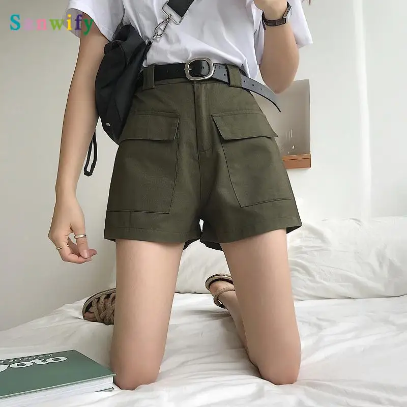 Wide Leg Shorts Female Summer Army Green High Waist Shorts Women Casual Streetwear Short Shorts Vintage
Wide Leg Shorts Female Summer Army Green High Waist Shorts Women Casual Streetwear Short Shorts Vintage