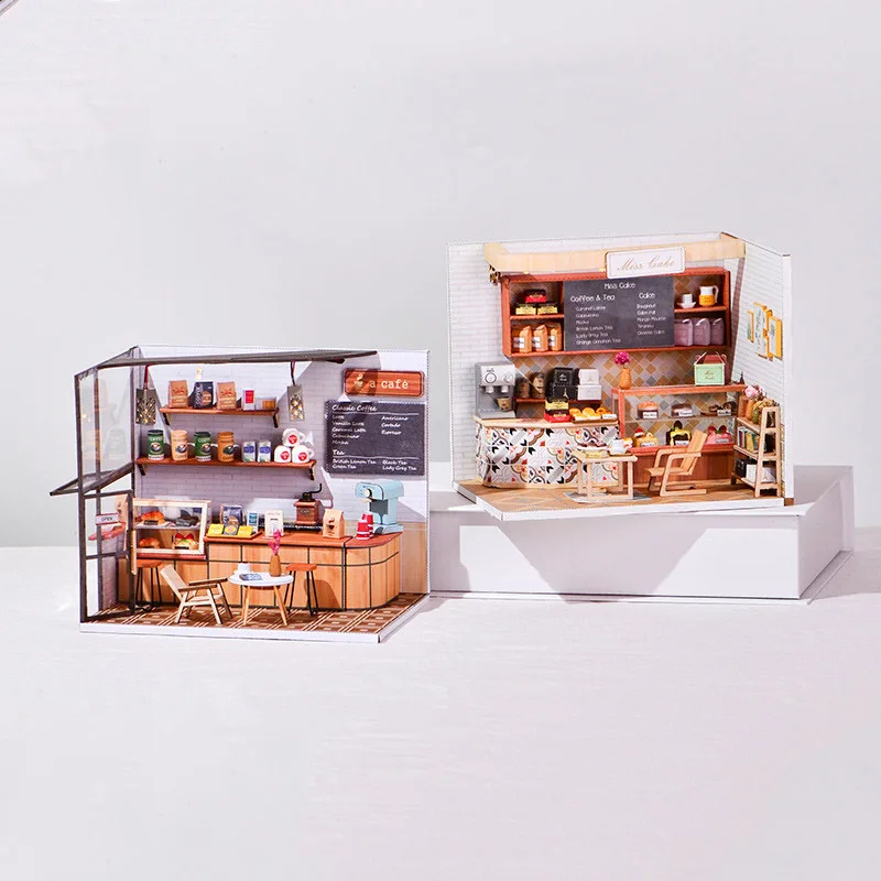 DIY Wooden Dollhouse Miniature Furniture With LED Kits European Shop Doll Houses Assemble Toys for Children Girl Gift Casa 
DIY Wooden Dollhouse Miniature Furniture With LED Kits European Shop Doll Houses Assemble Toys for Children Girl Gift Casa
