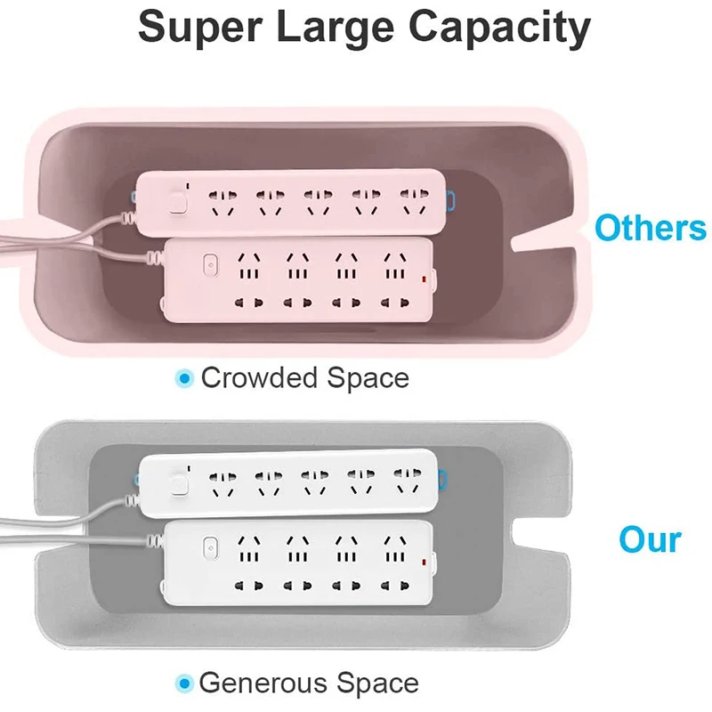 Cable Management Box, ABS Cable Organizer Cord Hider Box, Computer Power Lines, Route Cables, Under Desk Power Strip
Cable Management Box, ABS Cable Organizer Cord Hider Box, Computer Power Lines, Route Cables, Under Desk Power Strip