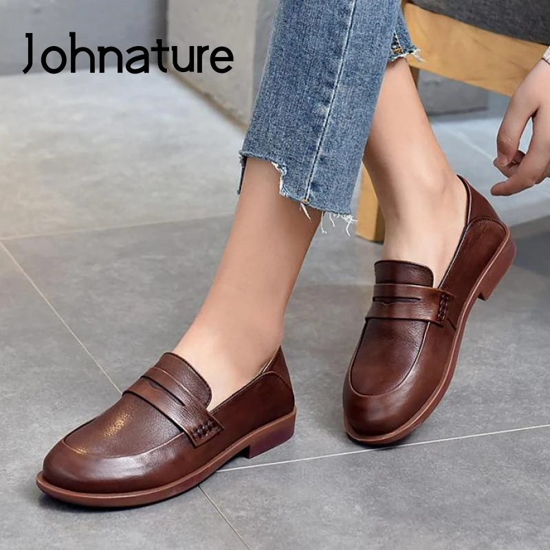 Johnature Genuine Leather Retro Pumps Women Shoes 2021 New Spring/Autumn Round Toe Concise Leisure Handmade Shallow Ladies Shoes
Johnature Genuine Leather Retro Pumps Women Shoes 2021 New Spring/Autumn Round Toe Concise Leisure Handmade Shallow Ladies Shoes