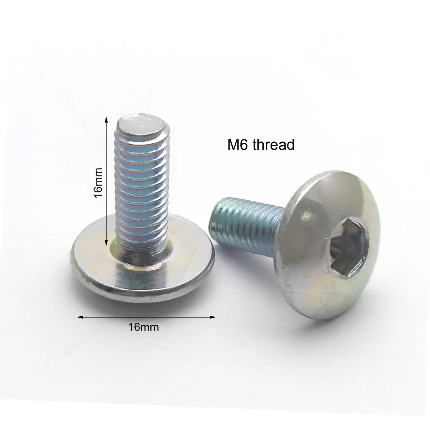 20pcs Big Flat Round Head Inner Hexagon Screw Bolt M6 6mm M6X16 for Motorcycle Scooter ATV Moped Plastic Cover
20pcs Big Flat Round Head Inner Hexagon Screw Bolt M6 6mm M6X16 for Motorcycle Scooter ATV Moped Plastic Cover
