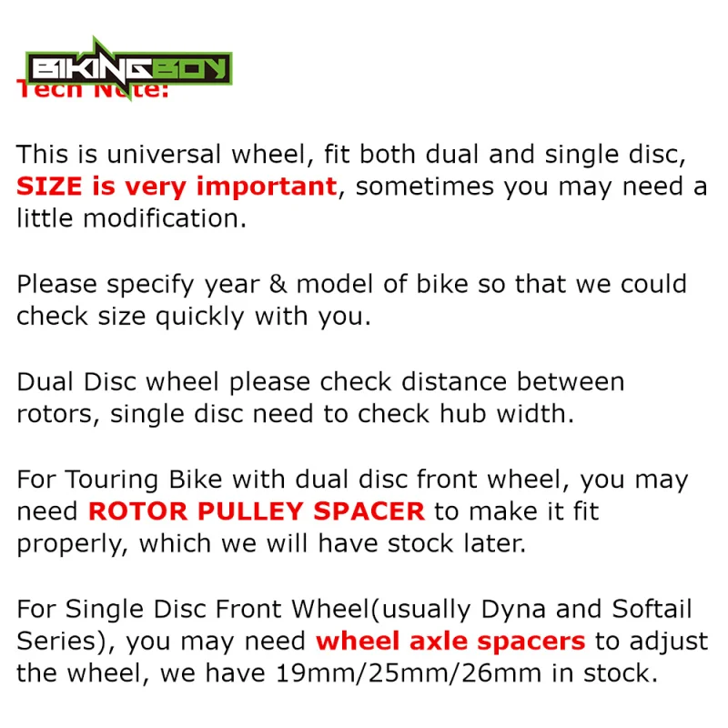 BIKINGBOY 18x3.5 Fat Spoke Front Wheel Rim Touring Electra Glide FLHT Classic FLHTC Fatboy FLSTF Heritage Road King FLHR 84-08
BIKINGBOY 18x3.5 Fat Spoke Front Wheel Rim Touring Electra Glide FLHT Classic FLHTC Fatboy FLSTF Heritage Road King FLHR 84-08