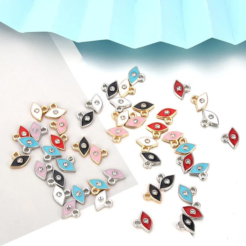 10pcs/lot 7.5x9.5mm Multicolor Enamel Evil Eye Charms For Handmade Bracelet Necklace Earrings DIY Accessories Jewelry Making
10pcs/lot 7.5x9.5mm Multicolor Enamel Evil Eye Charms For Handmade Bracelet Necklace Earrings DIY Accessories Jewelry Making