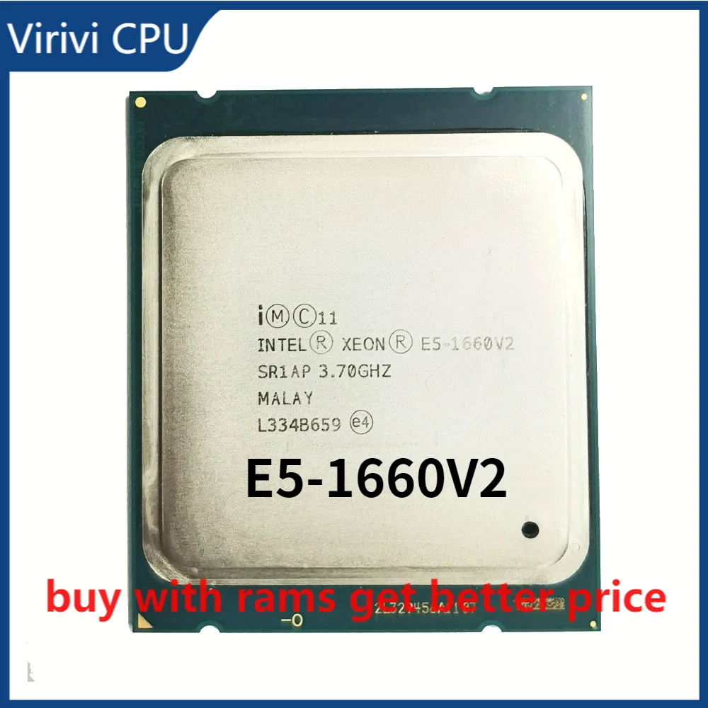Процессор Intel Xeon E5 1660 V2 E5-1660V 2 CPU, серверный процессор, 6 ядер, 3,7 ГГц, 15 Мб, 130 Вт, E5-1660 V2 SR1AP Φ V2 2011
Процессор Intel Xeon E5 1660 V2 E5-1660V 2 CPU, серверный процессор, 6 ядер, 3,7 ГГц, 15 Мб, 130 Вт, E5-1660 V2 SR1AP Φ V2 2011