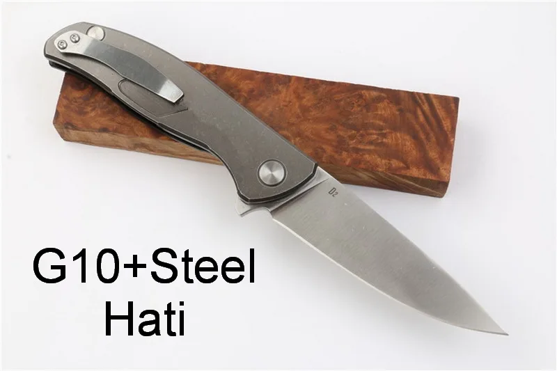 Складной нож JUFULE Hati F95 карманный кухонный резец С флиппером лезвие D2 рукоятка из