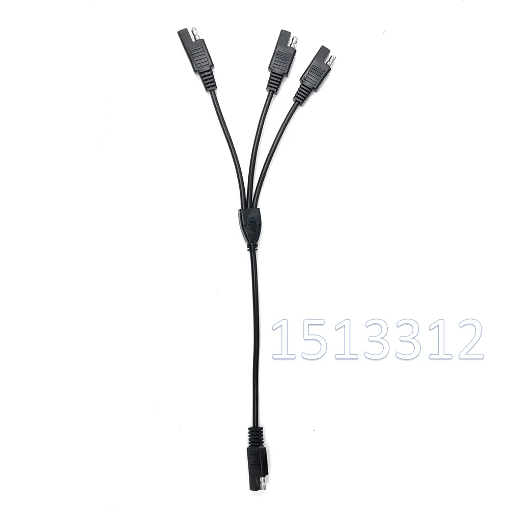 35 см 18AWG SAE Мощность Удлинительный кабель Y сплиттер 1 до 3 Разъем 2 Pin для быстрого