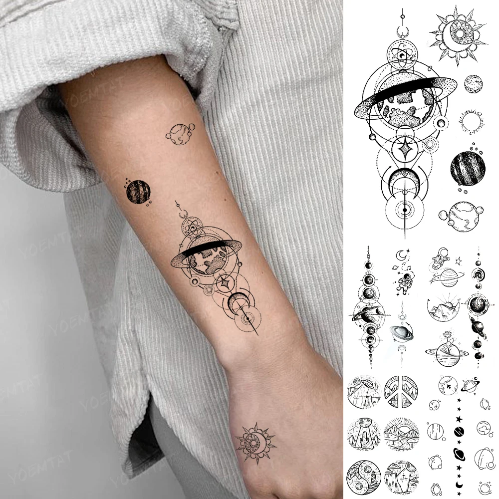 Transferable Waterproof Temporary Tattoo Sticker Earth Starry Sun Moon Galaxy Line Flash Tatto Woman Man Kids Child Fake Tatoo
Transferable Waterproof Temporary Tattoo Sticker Earth Starry Sun Moon Galaxy Line Flash Tatto Woman Man Kids Child Fake Tatoo