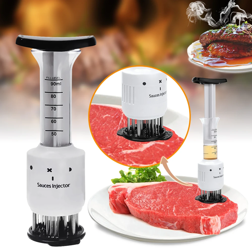 Professional Steak Meat Injector Tenderizer Needle Flavor Marinade Sauces Tool BBQ Flavor Marinade Sauces Syringe Kitchen 2
Professional Steak Meat Injector Tenderizer Needle Flavor Marinade Sauces Tool BBQ Flavor Marinade Sauces Syringe Kitchen 2