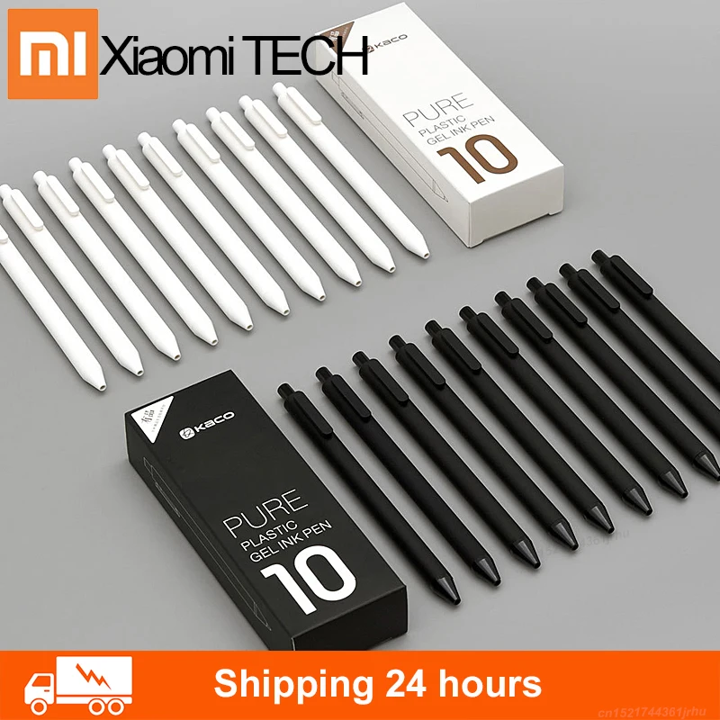 Set pen 10 pieces / batch of original Xiaomi KACO 0.5mm Xiaomi Mi signature P E N Gal ink smooth writing durable signature writi
Set pen 10 pieces / batch of original Xiaomi KACO 0.5mm Xiaomi Mi signature P E N Gal ink smooth writing durable signature writi