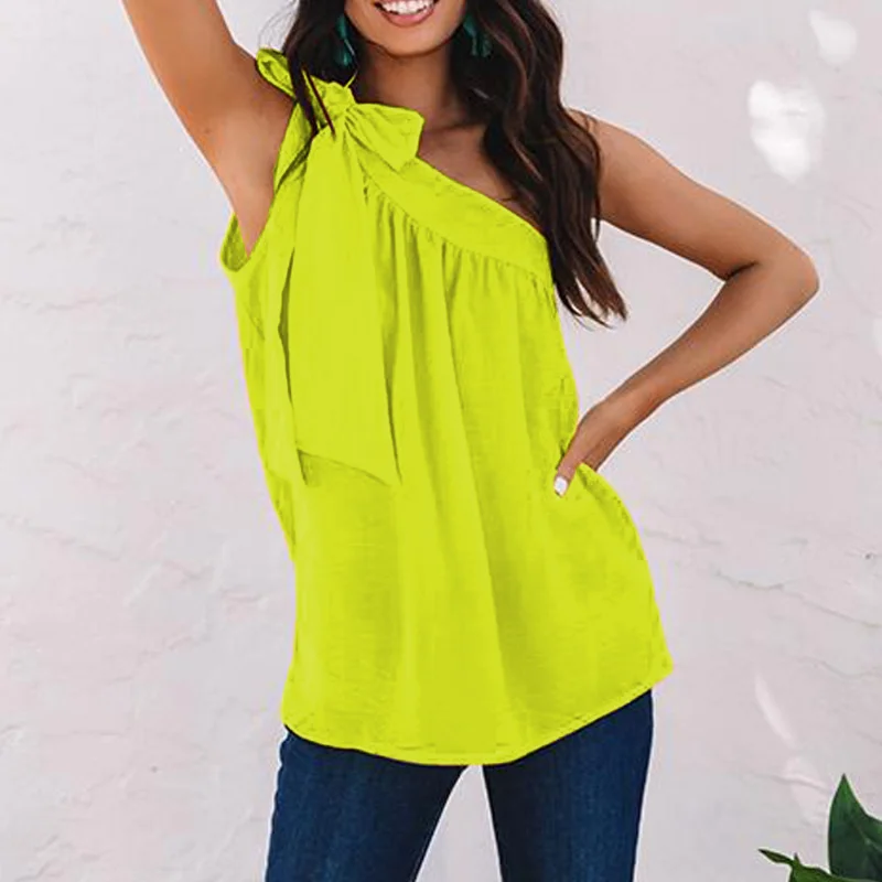 2021 Womens Sexy Blouse Comfortable Fashion One-shoulder Strappy Top Shirt Ladies Solid Color Casual Summer Camisetas De Mujer
2021 Womens Sexy Blouse Comfortable Fashion One-shoulder Strappy Top Shirt Ladies Solid Color Casual Summer Camisetas De Mujer