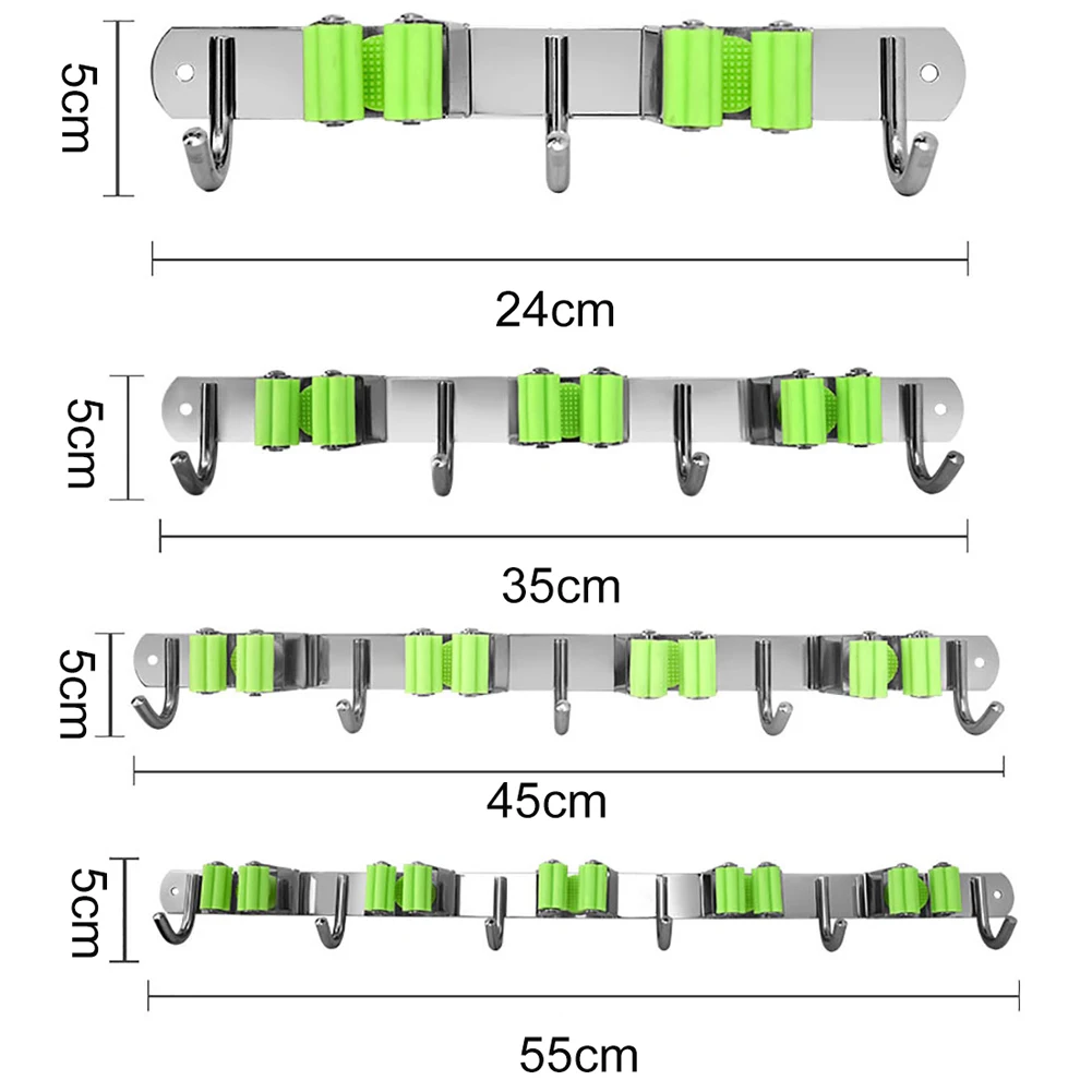 1Pc Durable Stainless Steel 3/4/5/6 Hook Wall Mounted Mop Organizer Holder Bathroom Brush Broom Storage Rack Convenient to Use
1Pc Durable Stainless Steel 3/4/5/6 Hook Wall Mounted Mop Organizer Holder Bathroom Brush Broom Storage Rack Convenient to Use